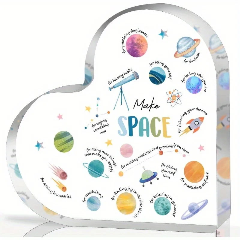 Health Wellness Mental Health - Decorazione in Acrilico a Forma di